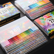 Brutfuner 48/72/120/160/180 Color Professional Oil Color Pencils Set Wood Soft Watercolor Pencil For Drawing Sketch Art Supplies