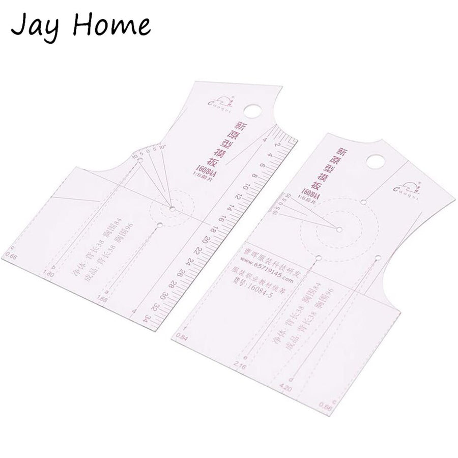 1:5 Small Garment Doll Toys Clothing Ruler Templates Design Ruler Plastic Pattern Making Measuring Ruler Tailor Sewing Tools