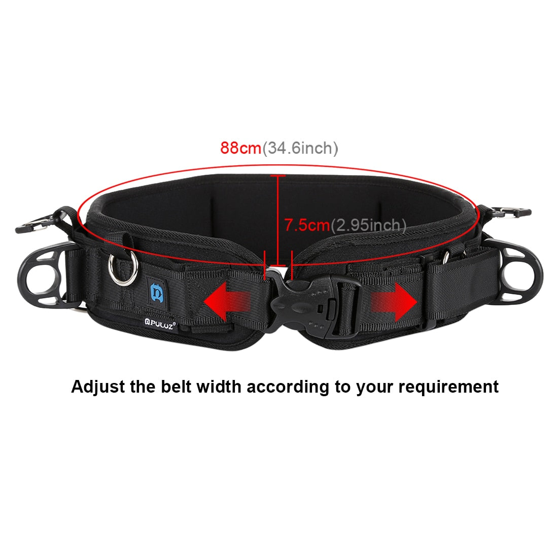 Camera Waist Belt Multifunctional Bundle Waistband Strap Belt with Hook Photography Belt Backpack Belt for SLR/DSLR Cameras