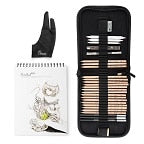 29 Pieces Professional Sketch &amp; Drawing Art Tool Kit With Graphite Pencils, Charcoal Pencils, Paper Erasable Pen, Craft Knife