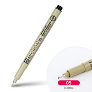 1Pc Pigma Micron Porous Point Pen Soft Brush Drawing Pen Liner Fineliner Sketch Needle Pen 005 01 02 03 04 05 08 1.0 Art Markers