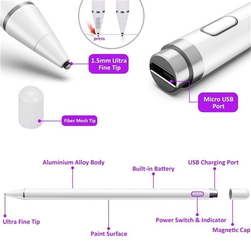 Universal Stylus 4 In 1 Touch Screen Pen Drawing Tablet Phone Capacitive Pen for Android IPhone IPad