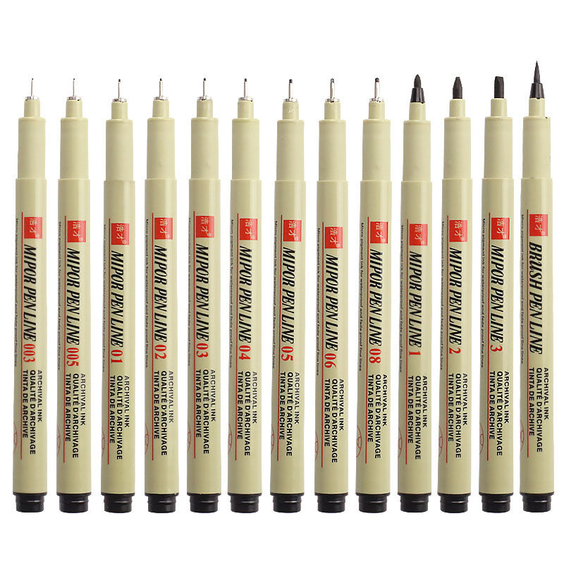 Micron Pen Liner Drawing Fineliner Pen Set Black Waterproof Ink Sketch  Marker School Art Supplies Lettering Anime Pen 003 005 01