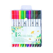 12/24/36/48 PCS Colored Art Sketching Markers Drawing Set Double-head Watercolor paint brush pen Diary supplies Stationery