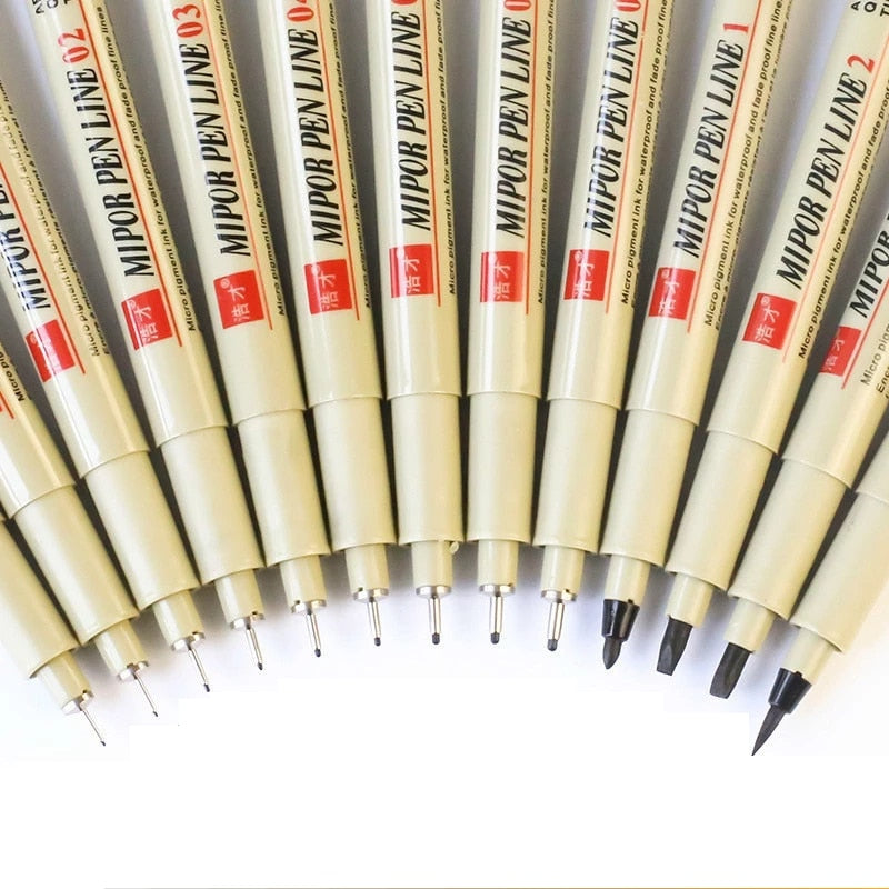 5/7/9/13 pcs Pigment Liner Manga Markers Set Neelde Art Drawing Paint Brush Pen Waterproof Sketching Stationery School Supplies